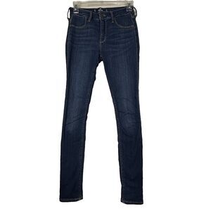 Hollister Mid-Rise Jean Leggings Women’s Sz 3R W26 L28 Dark Wash Stretch Denim